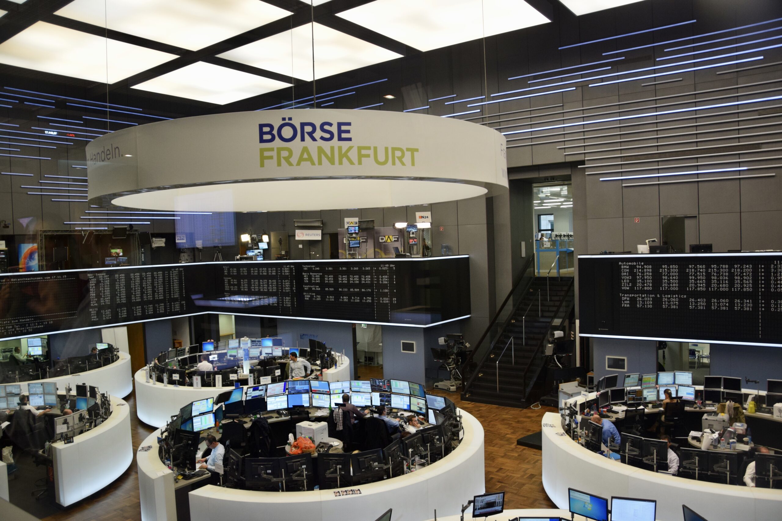 Trading floor of the Frankfurt Stock Exchange