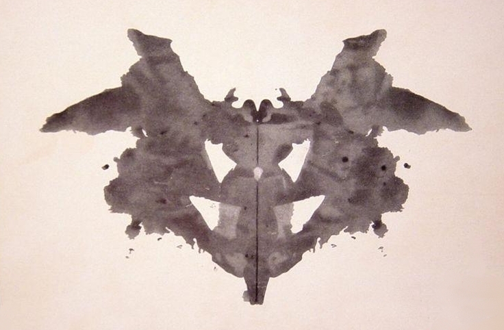 First inkblot of the Rorschach test